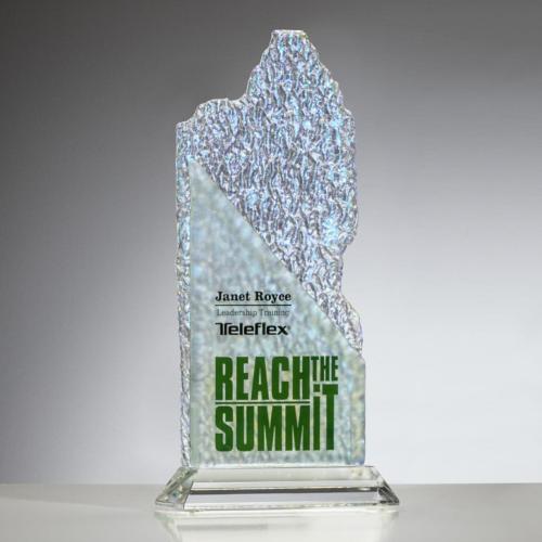 Awards and Trophies - Crystal Awards - Glass Awards - Art Glass Awards - Vesuvio Peaks Glass Award