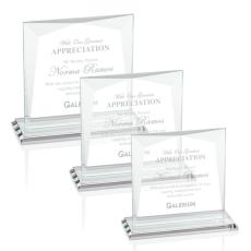 Employee Gifts - Tanner Clear Square / Cube Crystal Award