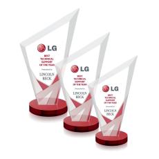 Employee Gifts - Condor Full Color Red Peaks Crystal Award