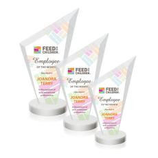 Employee Gifts - Condor Full Color White Peaks Crystal Award