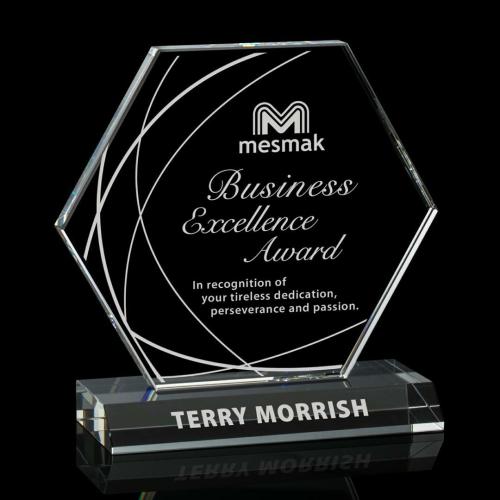 Awards and Trophies - Crystal Awards - Purcell Polygon Crystal Award