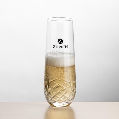 Corporate Gifts - Barware - Champagne Flutes - Templeton Stemless Flute - Imprinted