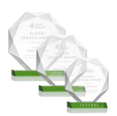 Kitchener Green  Polygon Crystal Award - Awards and Trophies