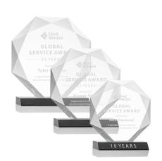 Kitchener Black  Polygon Crystal Award - Awards and Trophies