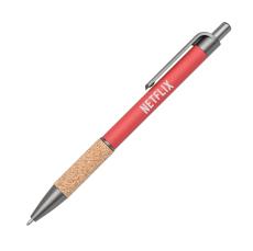 Otto Aluminum Pen w/Cork Grip & Blue Refill - Promotional Products