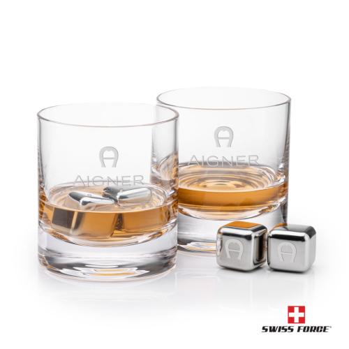 Corporate Gifts - Barware - Gift Sets - Swiss Force® S/S Ice Cubes & 2 Wakefield OTR