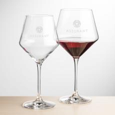 Tucson Burgundy Wine - Deep Etch - Wine Glasses