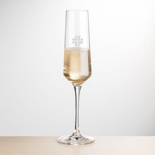 Corporate Gifts - Barware - Champagne Flutes - Tucson Flute - Deep Etch