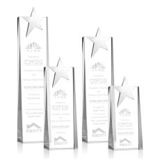 Fanshaw Silver Star Towers Crystal Award - Metal Awards
