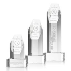Ashford Towers on Clear Base Crystal Award - Awards and Trophies