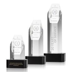 Ashford Towers on Black Base Crystal Award - Awards and Trophies