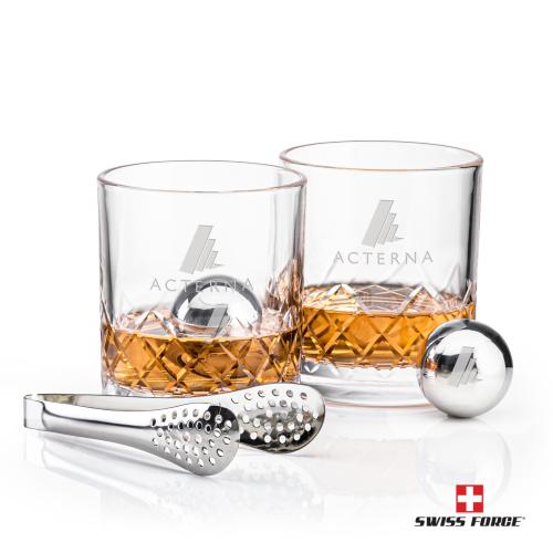 Corporate Gifts - Barware - Gift Sets - Swiss Force&reg; S/S Balls & 2 Heceta OTR
