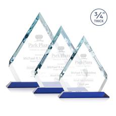 Apex Blue Diamond Crystal Award - Colored Crystal Awards