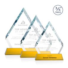 Apex Amber on Newhaven Base Diamond Crystal Award - Diamond Awards