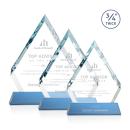 Apex Sky Blue on Newhaven Base Diamond Crystal Award