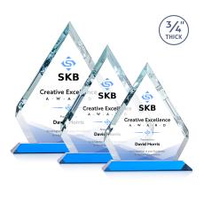 Apex Full Color Sky Blue Diamond Crystal Award - Diamond Awards