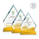 Apex Full Color Amber on Newhaven Base Diamond Crystal Award