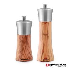 Employee Gifts - Swissmar Torre Olive Wood Mill - Stainless Steel