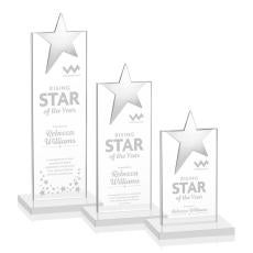 Bryanston Chrome Star White Towers Crystal Award - Awards and Trophies