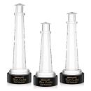 Lighthouse Black on Stanrich Base Obelisk Crystal Award