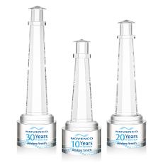 Lighthouse Full Color Crystal  on Marvel Base Award - Full Color Imprint