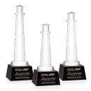 Lighthouse Black on Robson Base Obelisk Crystal Award