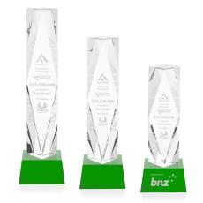 Toscana Green on Base Towers Crystal Award - Awards and Trophies