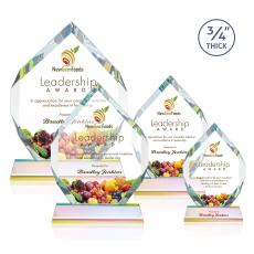 Royal Diamond Full Color Prismatic on Newhaven Polygon Crystal Award - Full Color Imprint