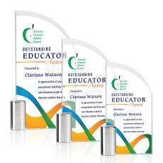 Kingsford Full Color Peaks Crystal Award - Full Color Imprint