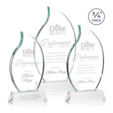 Croydon Clear on Newhaven Base Flame Crystal Award - Awards and Trophies
