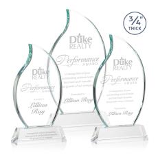 Croydon Clear on Newhaven Base Flame Crystal Award - Awards and Trophies