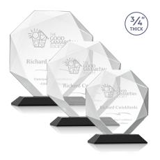 Bradford Black Polygon Crystal Award - Crystal Awards