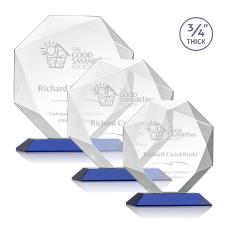 Bradford Blue Polygon Crystal Award - Crystal Awards