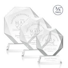 Bradford Starfire on Newhaven Base Polygon Crystal Award - Awards and Trophies