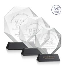 Bradford Black on Newhaven Base Polygon Crystal Award - Awards and Trophies