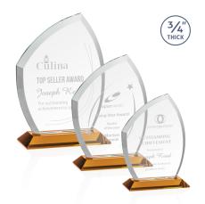 Daltry Amber Peaks Crystal Award - Awards and Trophies