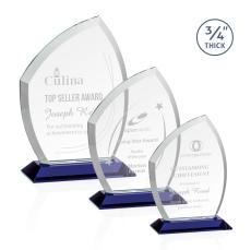 Daltry Blue  Peaks Crystal Award - Colored Crystal Awards