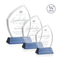 Daltry Blue on Newhaven Base Unique Crystal Award - Awards and Trophies