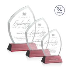 Daltry Red on Newhaven Base Unique Crystal Award - Awards and Trophies