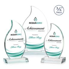 Croydon Full Color Clear Flame Crystal Award - Awards and Trophies