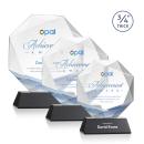 Bradford Full Color Black on Newhaven Base Polygon Crystal Award