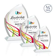 Daltry Full Color White Unique Crystal Award - Awards and Trophies