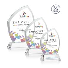 Daltry Full Color Clear on Newhaven Base Unique Crystal Award - Awards and Trophies