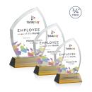 Daltry Full Color Amber on Newhaven Base Unique Crystal Award