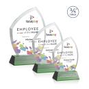 Daltry Full Color Green on Newhaven Base Unique Crystal Award