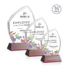 Daltry Full Color Red on Newhaven Base Unique Crystal Award - Awards and Trophies