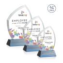 Daltry Full Color Sky Blue on Newhaven Base Unique Crystal Award