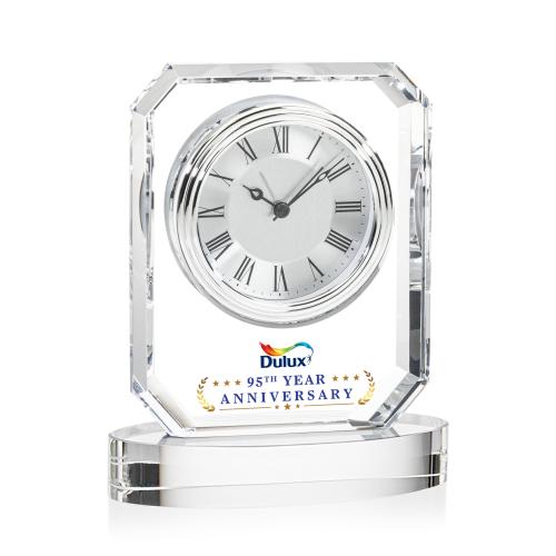 Awards and Trophies - Full Color Imprint - Westford Full Color Clock on Base