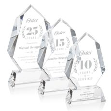 Norwood Clear on Newhaven Base Polygon Crystal Award - Awards and Trophies