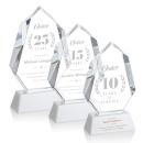 Norwood White on Newhaven Base Polygon Crystal Award
